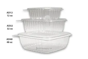 HINGED SALAD CONTAINERS