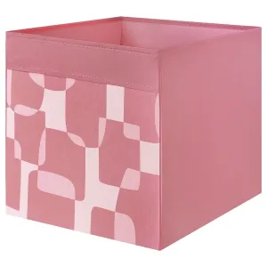 Ikea Drona box 33x38x33 cm, pink/white