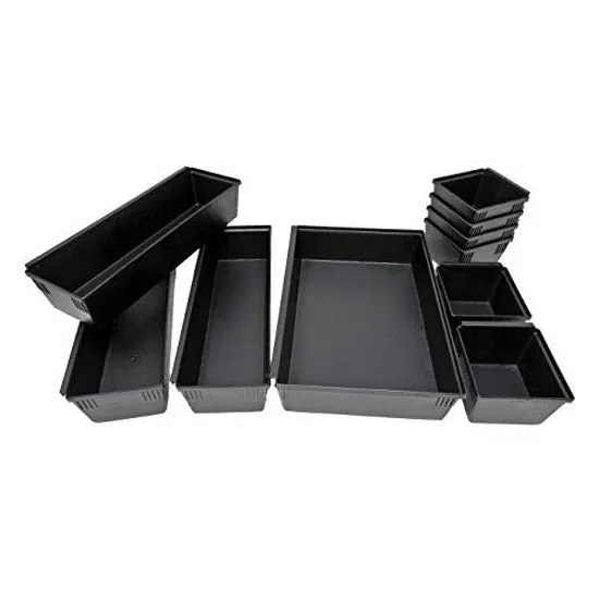 Interlocking Plastic Bins - Black