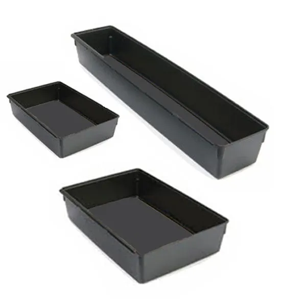 Interlocking Plastic Bins - Black