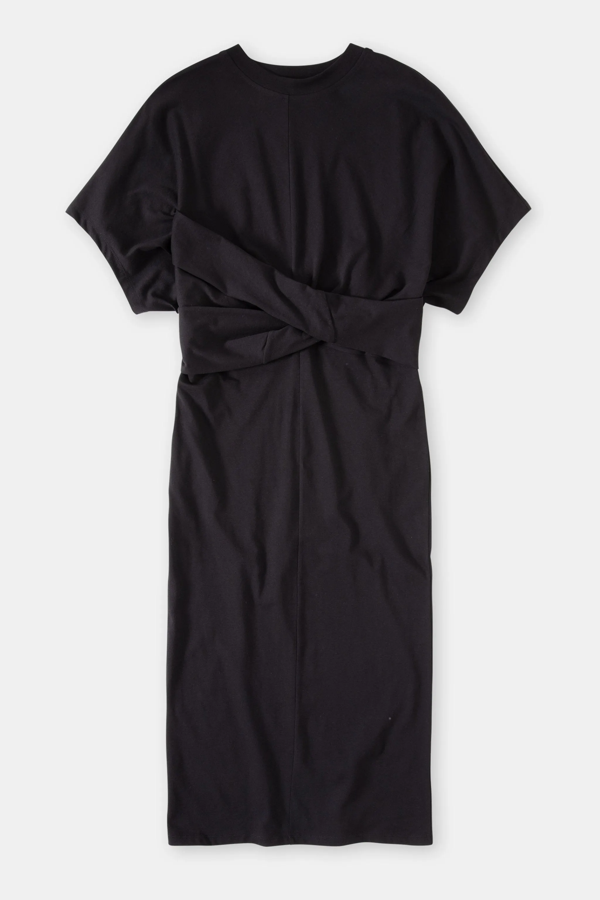 JERSEY WRAP DRESS | BLACK