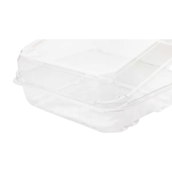 Karat 8''x8'' PET Plastic Hinged Containers - 250 pcs