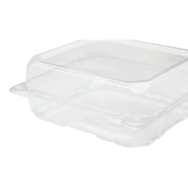 Karat 8''x8'' PET Plastic Hinged Containers - 250 pcs