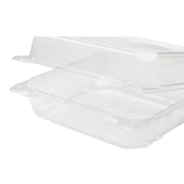 Karat 8''x8'' PET Plastic Hinged Containers - 250 pcs