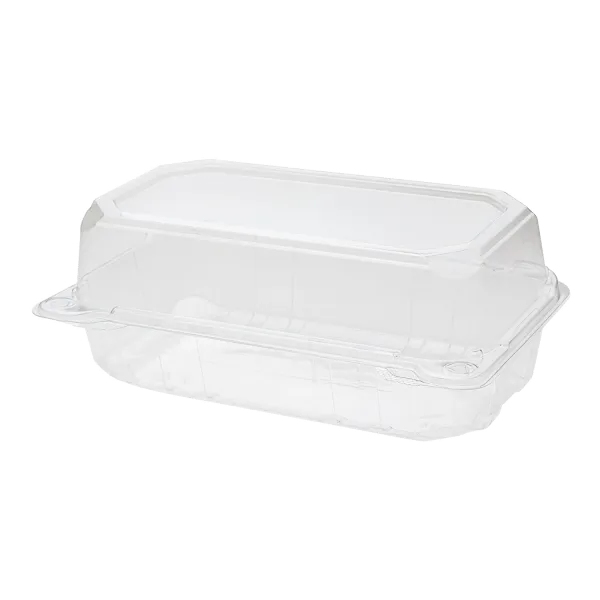 Karat 9" x 5" PET Plastic Hinged Containers - 250 pcs