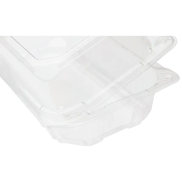 Karat 9" x 5" PET Plastic Hinged Containers - 250 pcs