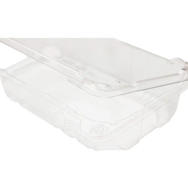 Karat 9" x 5" PET Plastic Hinged Containers - 250 pcs