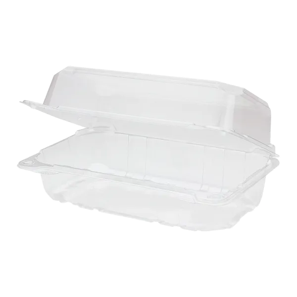 Karat 9" x 5" PET Plastic Hinged Containers - 250 pcs