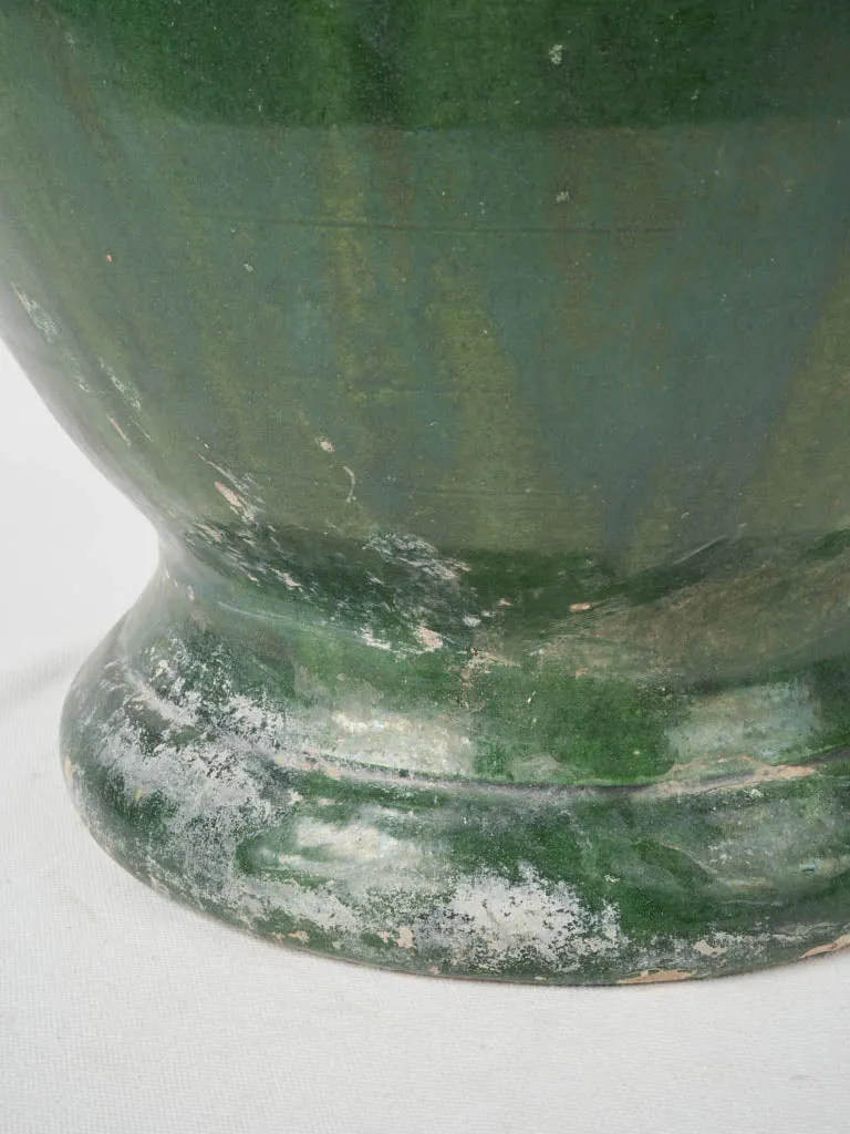 Large Antique Green Castelnaudary Planter w/ 4 Handles 20"