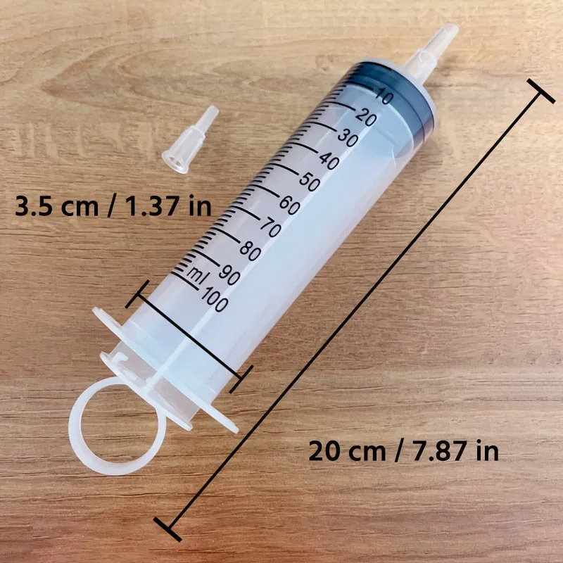 Large Sterile Sealed Syringe Pack 100550ml  Ideal for Pet Feeding