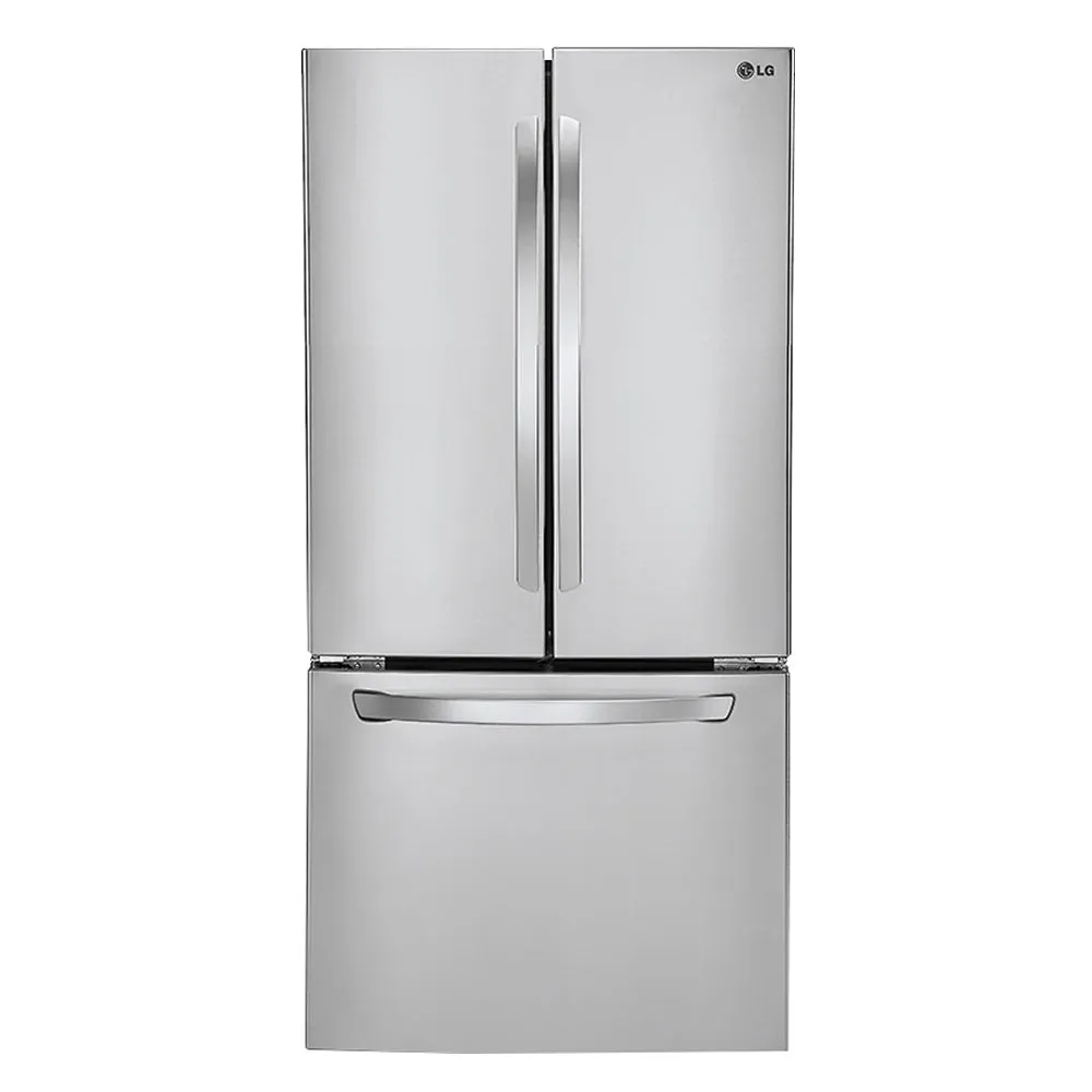 LG - 21.6 Cu. Ft. French Door Refrigerator - Stainless steel