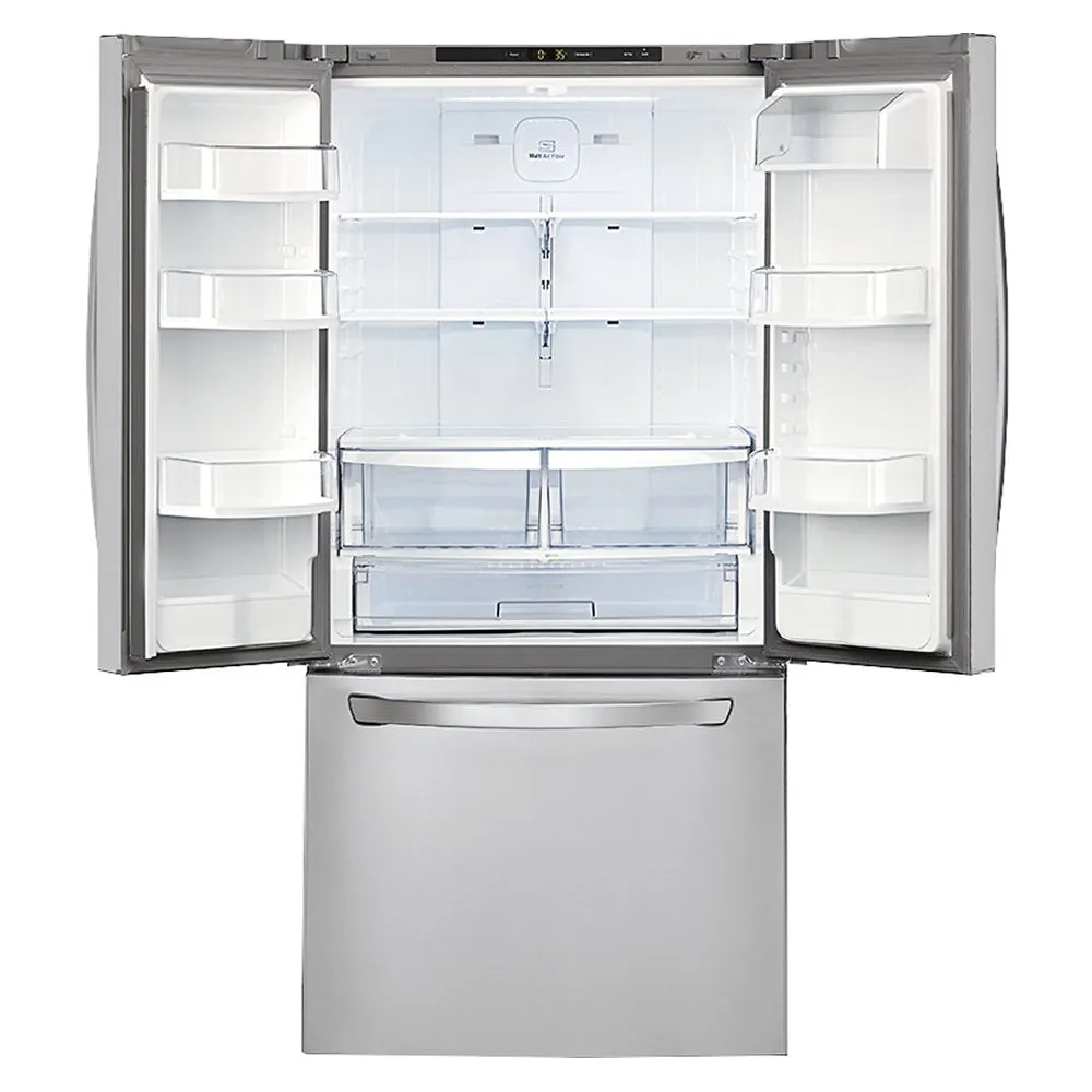 LG - 21.6 Cu. Ft. French Door Refrigerator - Stainless steel