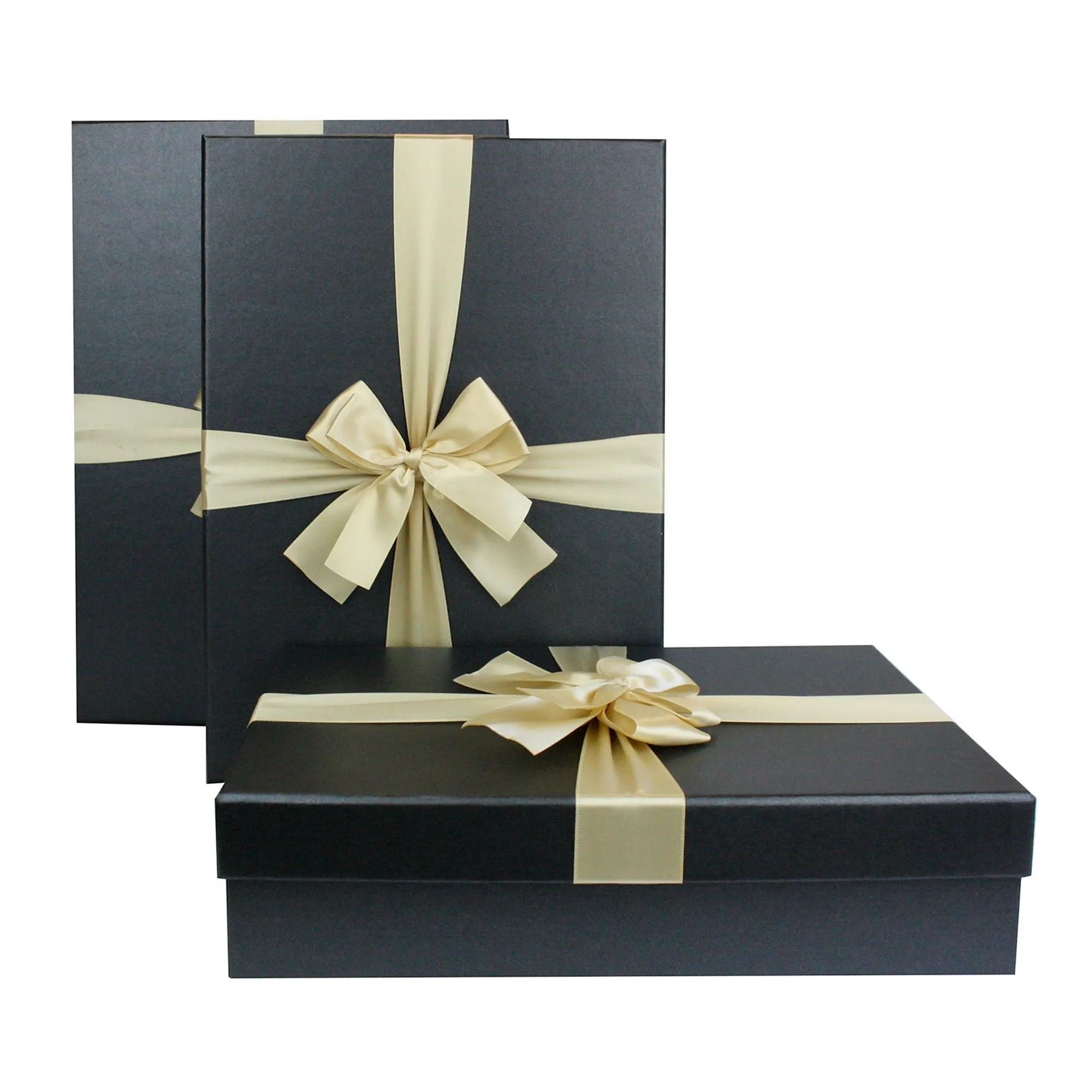 Luxury Black Gift Boxes - Set of 3 (Sizes Available)