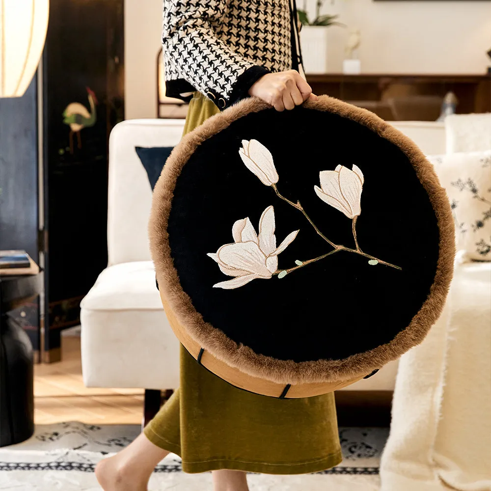 Magnolia Round Multi-purpose Ottoman Cushion