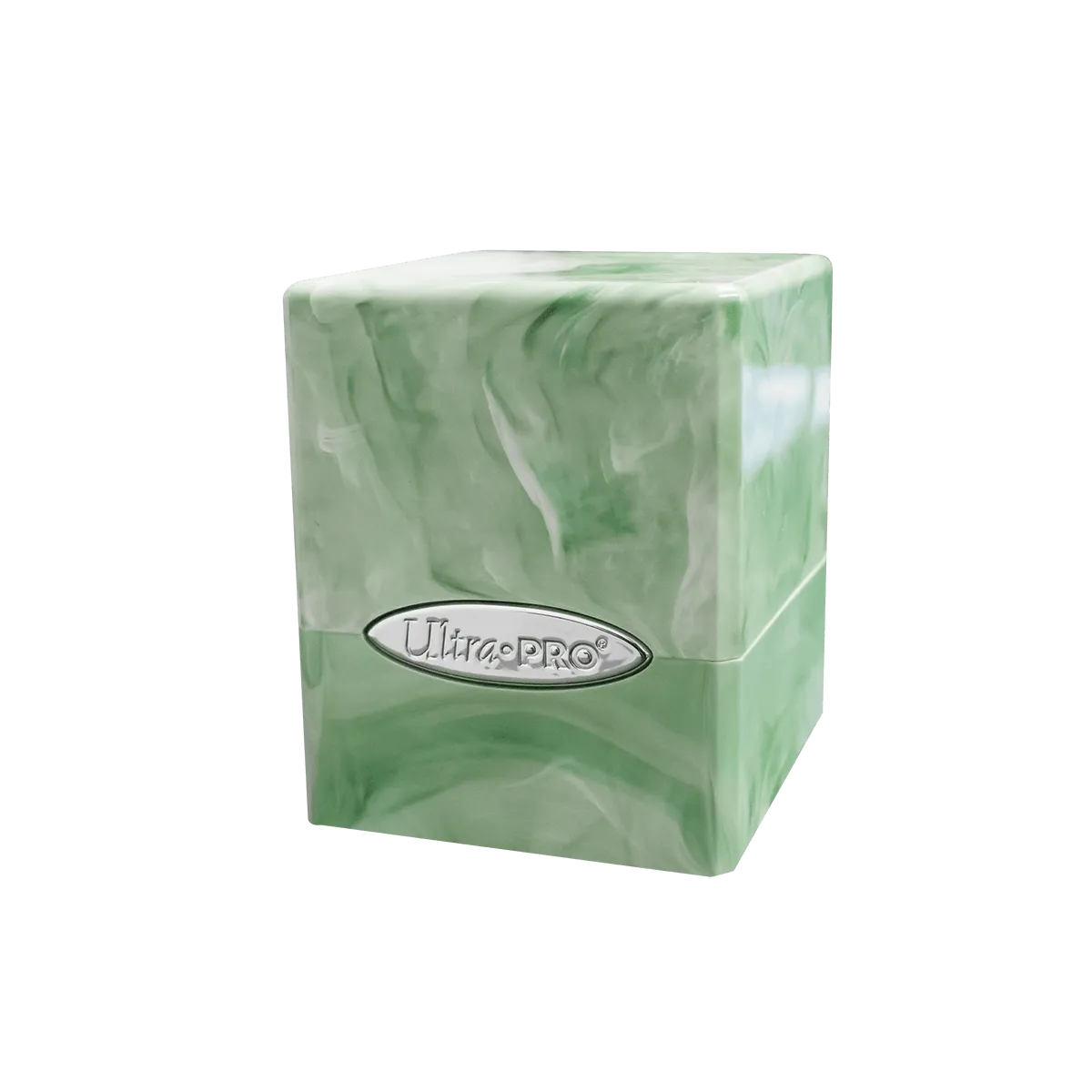 Marble Satin Cube - Lime Green / White