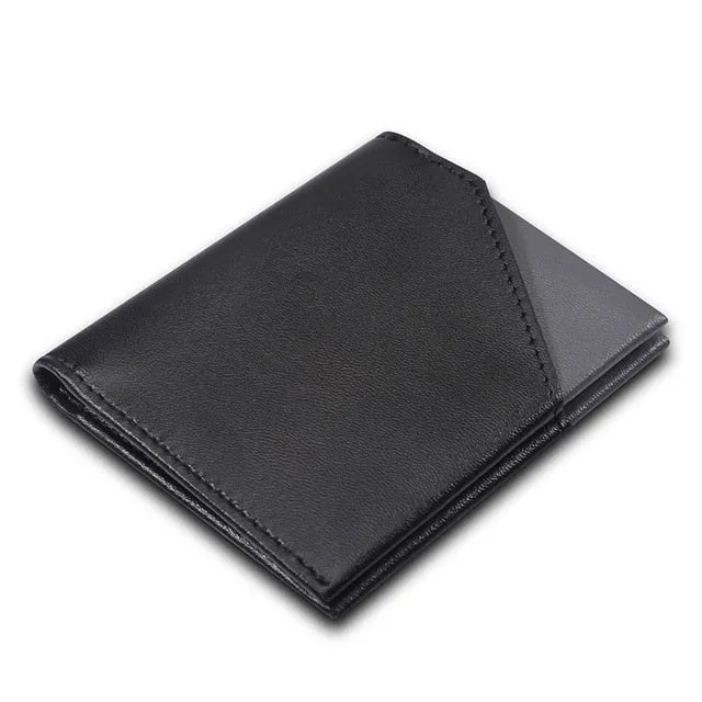 Men's RFID Ultra-Thin Leather Bifold Wallet