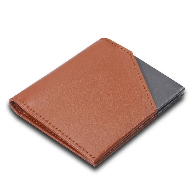 Men's RFID Ultra-Thin Leather Bifold Wallet