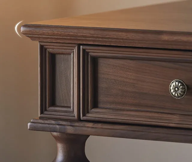 MODERN AMERICAN STYLE BLACK WALNUT WOOD DESK