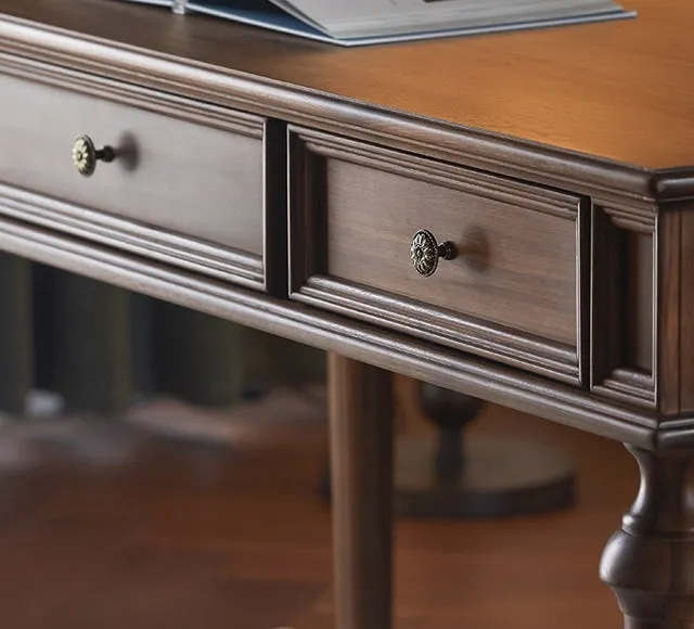 MODERN AMERICAN STYLE BLACK WALNUT WOOD DESK