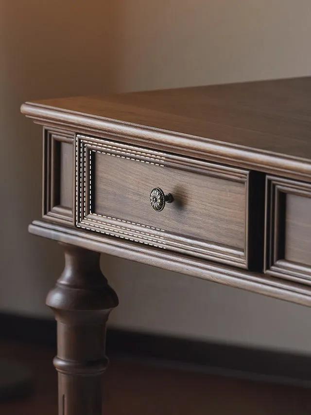 MODERN AMERICAN STYLE BLACK WALNUT WOOD DESK