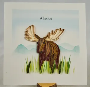 Moose Alaska Quilling Card