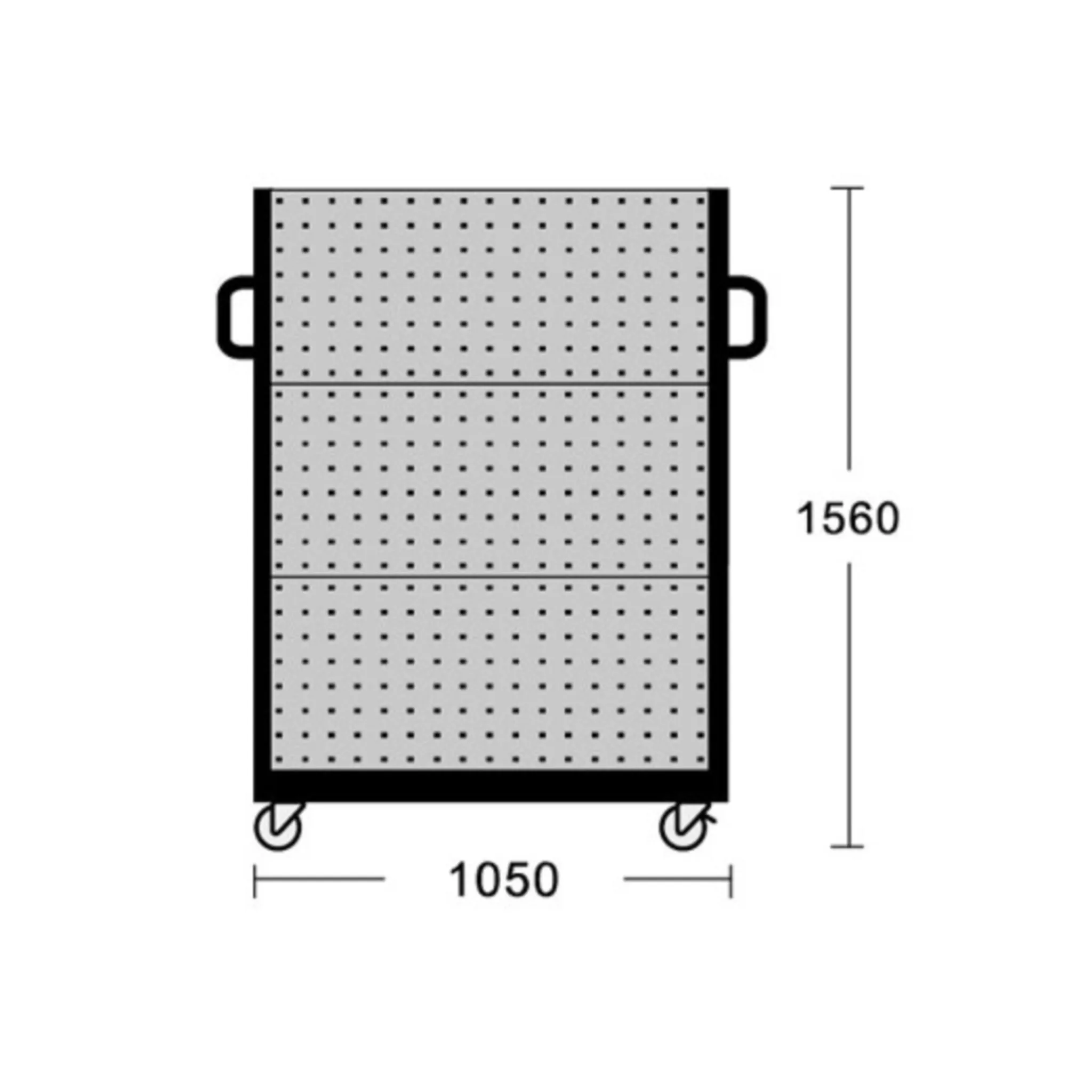 Movable Hanger Rack (4 Perforated, 2 Louvred)