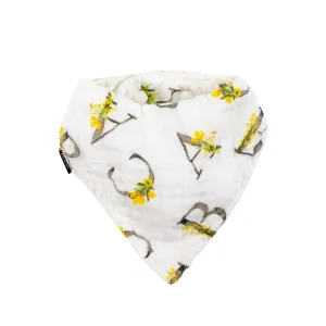 Oh So Soft Muslin Bandana Bib - Floral Alphabet