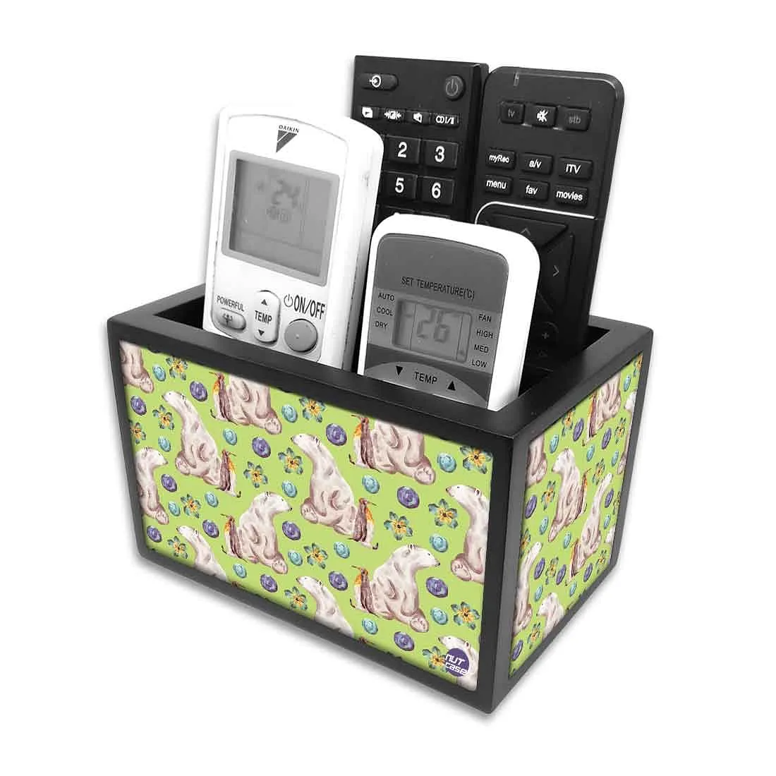 Organizer For TV AC Remotes - Polar Bear Forest