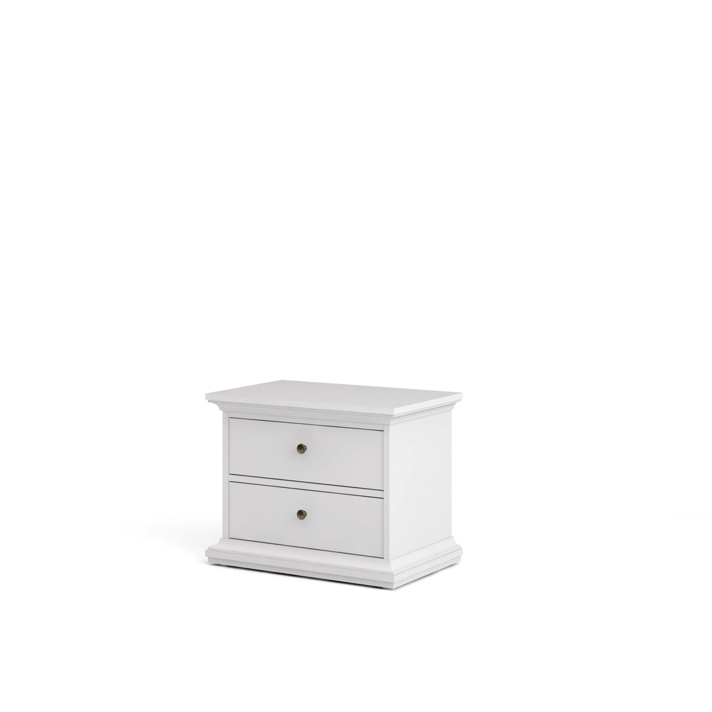 Paris 2 Drawer Nightstand - White