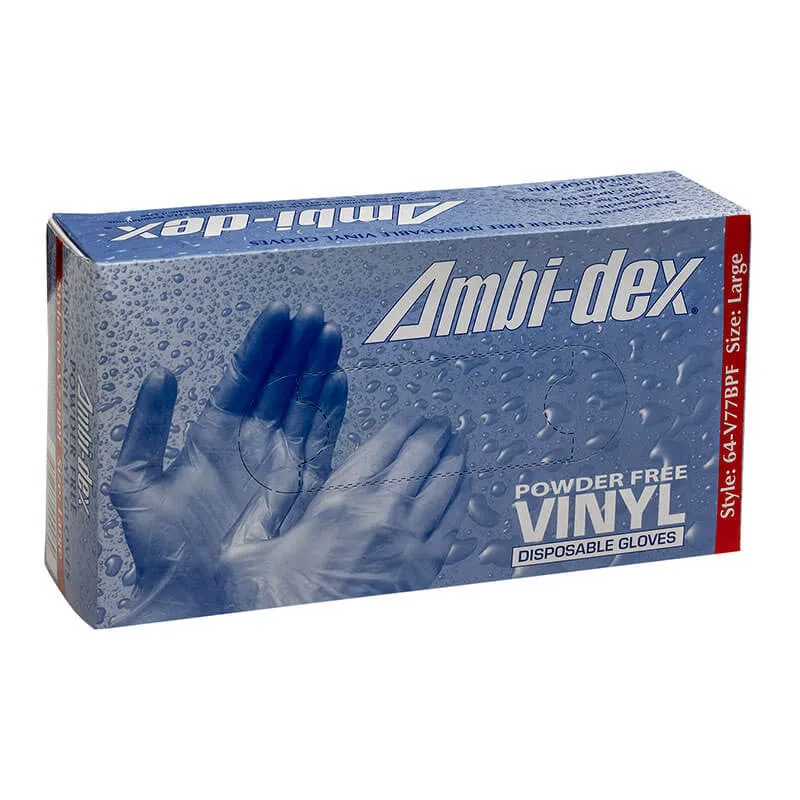 PIP Ambi-dex Industrial Disposable Vinyl Powder Free Gloves 64-V77BPF