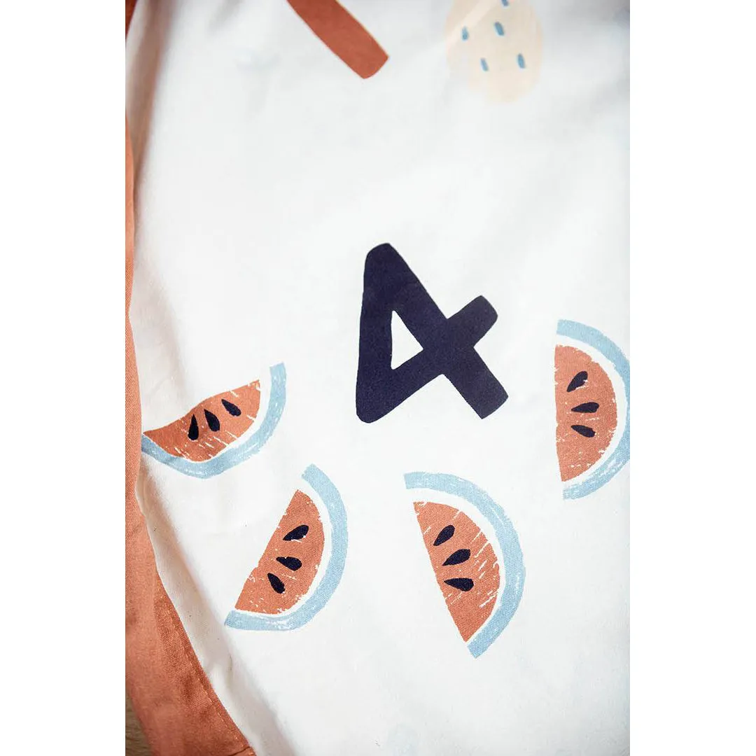 Play&Go Toy Storage Bag - Veggie Numbers - Double Print - Ø140cm