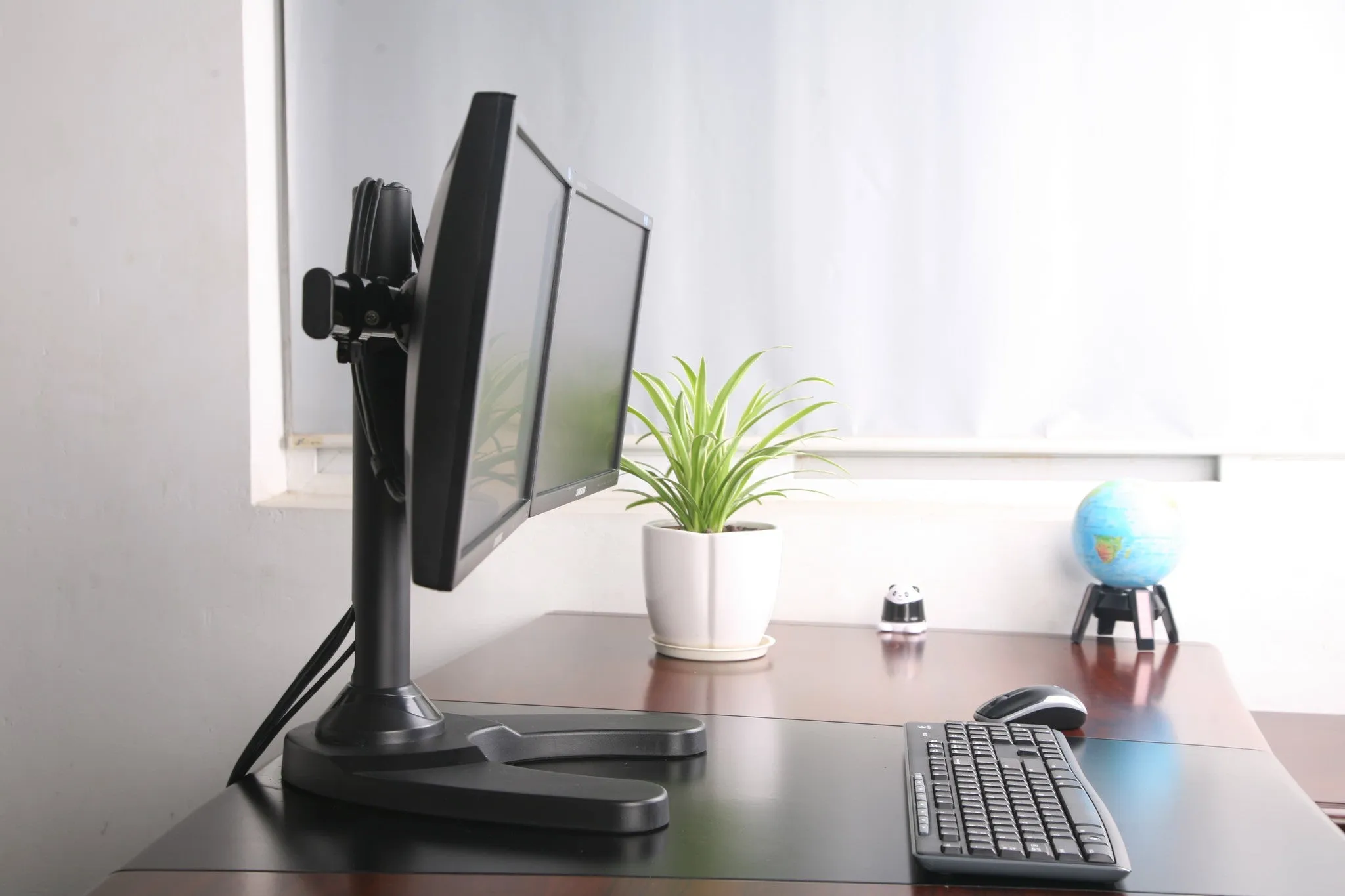 Premium Dual Monitor Stand -  Freestanding (2MS-FHW)