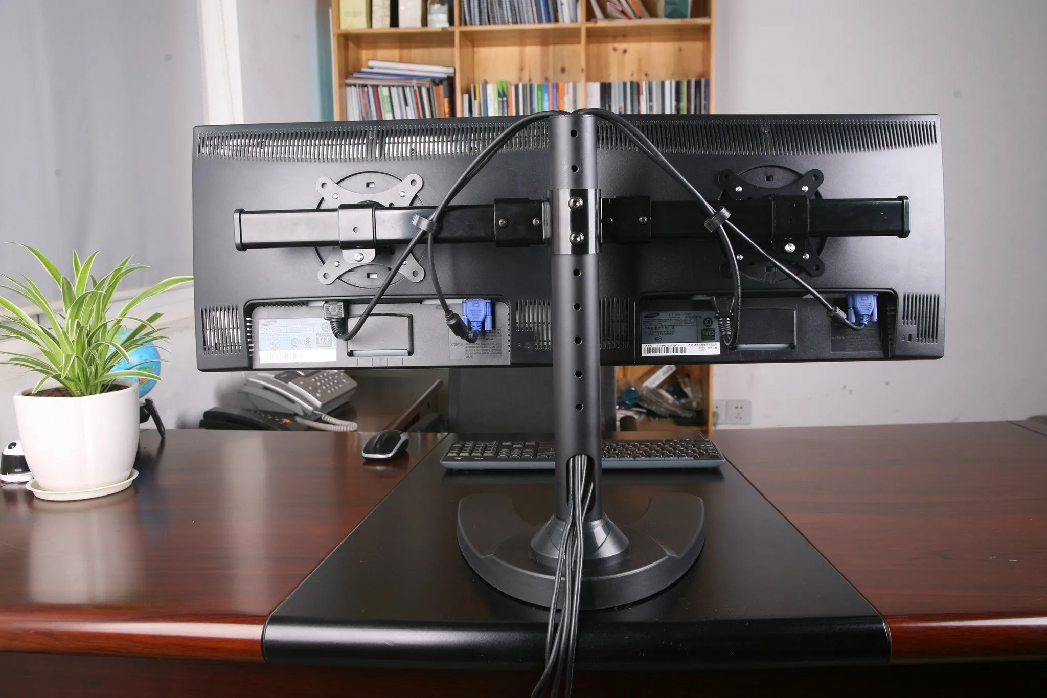 Premium Dual Monitor Stand -  Freestanding (2MS-FHW)