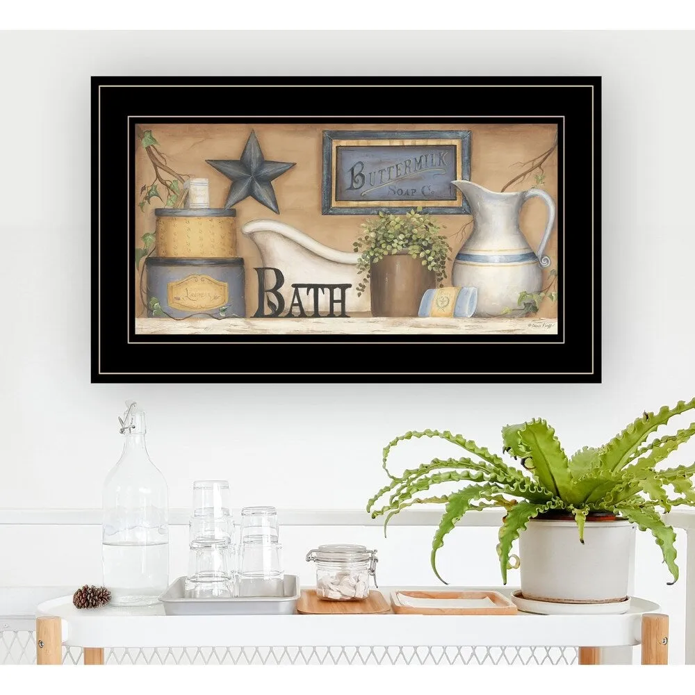 "Buttermilk Soap Co" By Carrie Knoff, Ready to Hang Framed Print, Black Frame