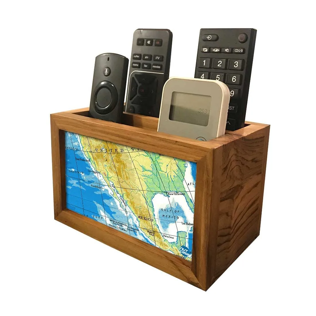 Remote Control Stand Holder Organizer For TV / AC Remotes -  Atlas Map