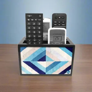 Remote Control Stand Holder Organizer For TV / AC Remotes -  Blue Diamonds