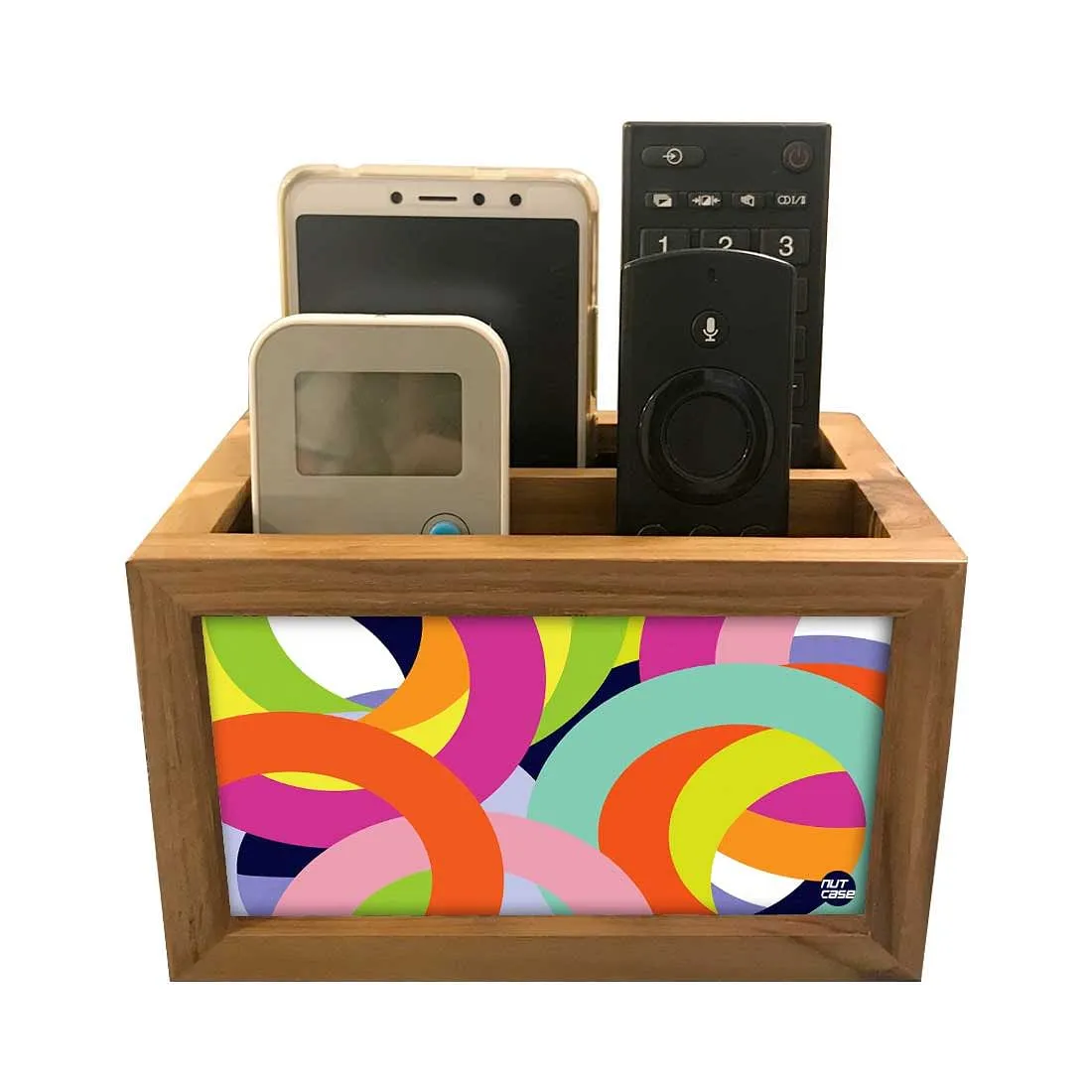 Remote Control Stand Holder Organizer For TV / AC Remotes -  Colorful Rings