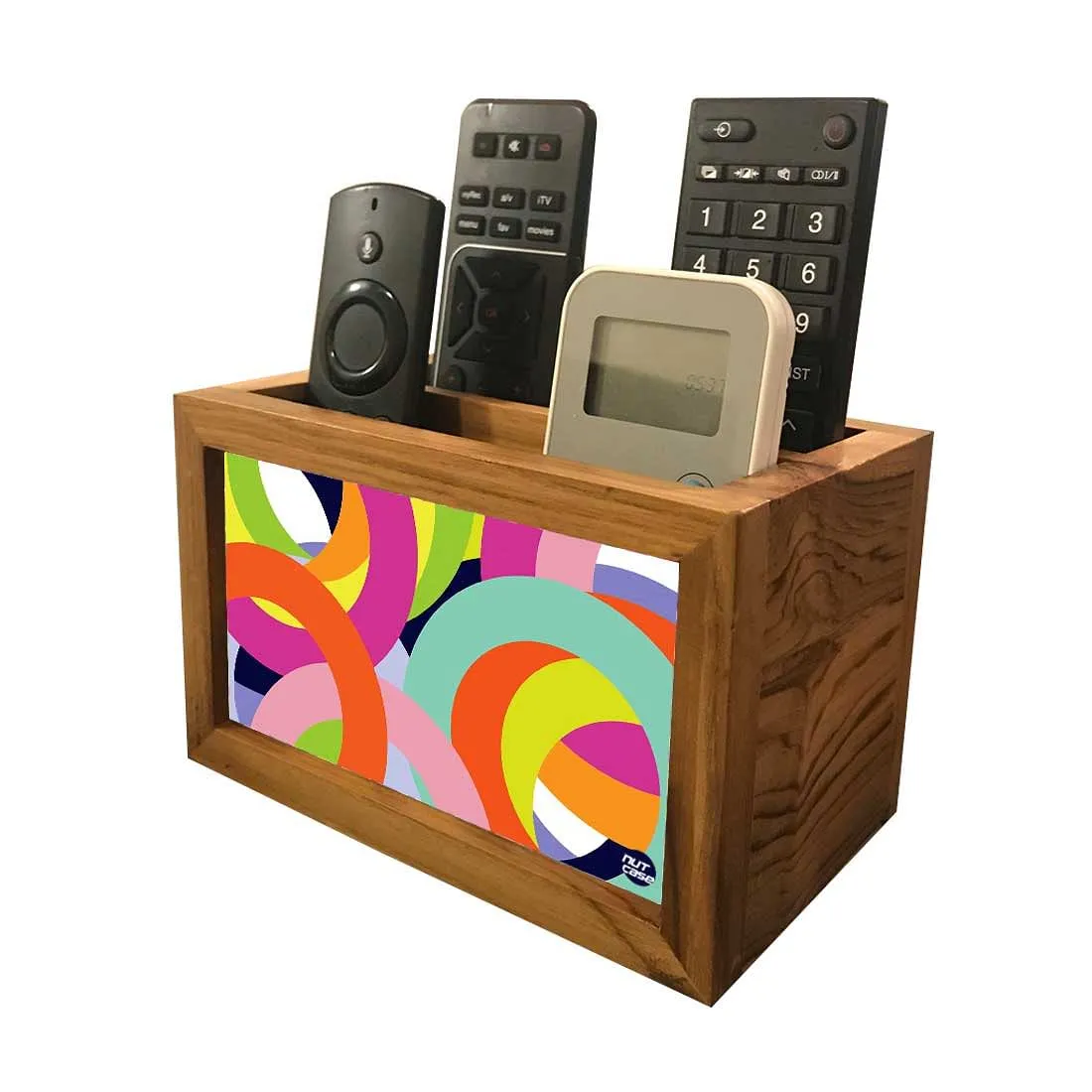 Remote Control Stand Holder Organizer For TV / AC Remotes -  Colorful Rings