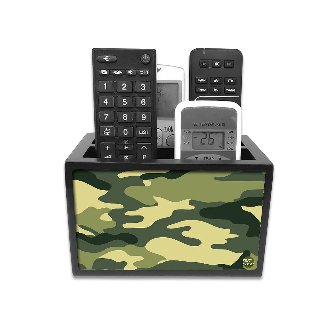 Remote Control Stand Holder Organizer For TV / AC Remotes -  Militray Camo