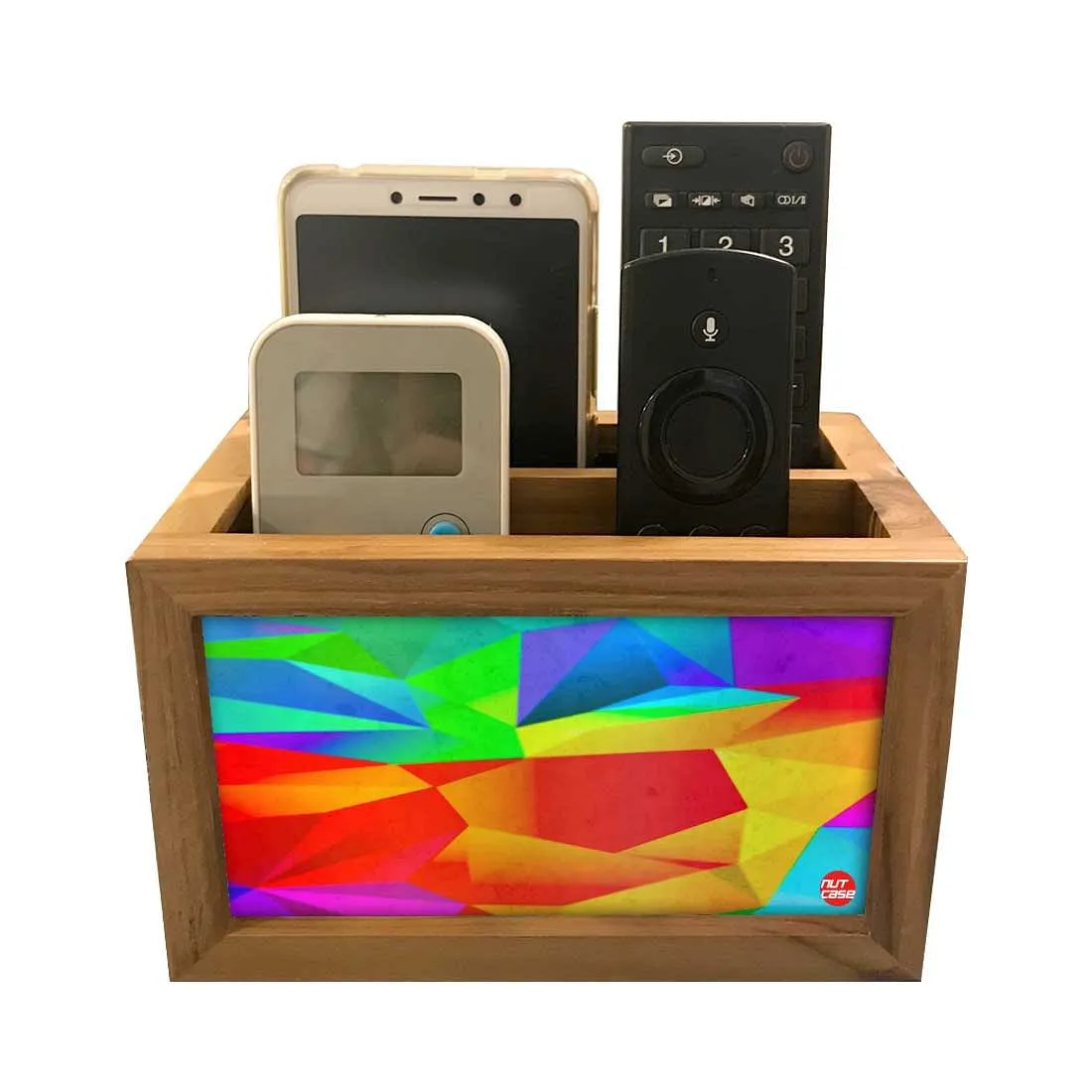 Remote Control Stand Holder Organizer For TV / AC Remotes -  Shards Of Color