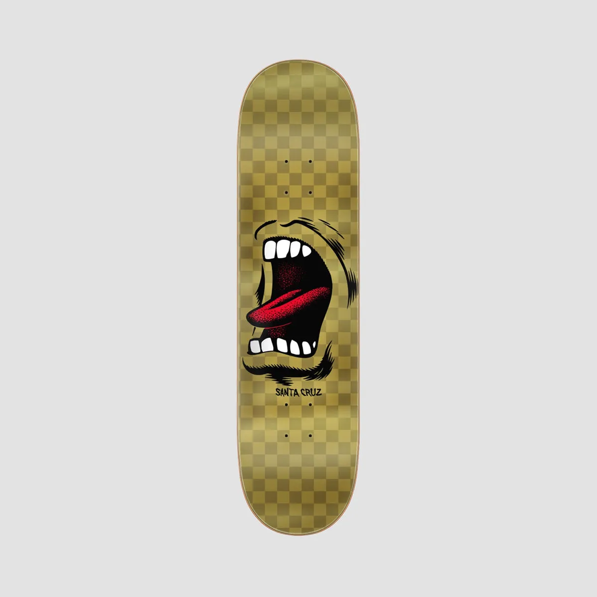 Santa Cruz Screaming Mouth Skateboard Deck Gold - 8"