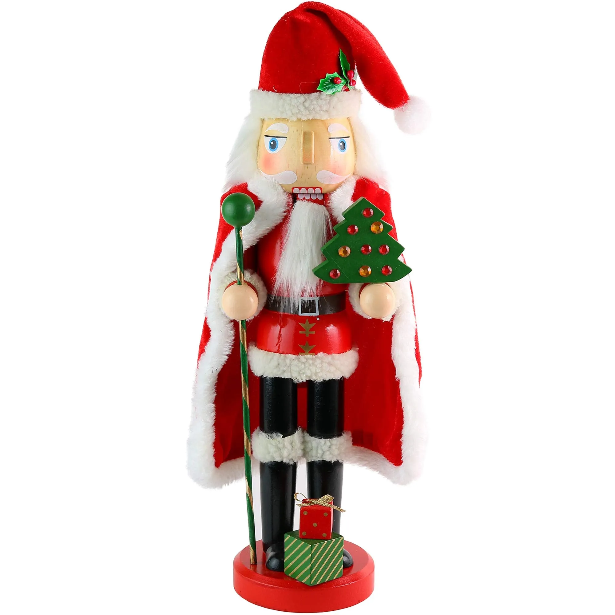 Santa Nutcracker 13.5" - Holiday Wooden Nutcracker Santa Figure Home Decoration