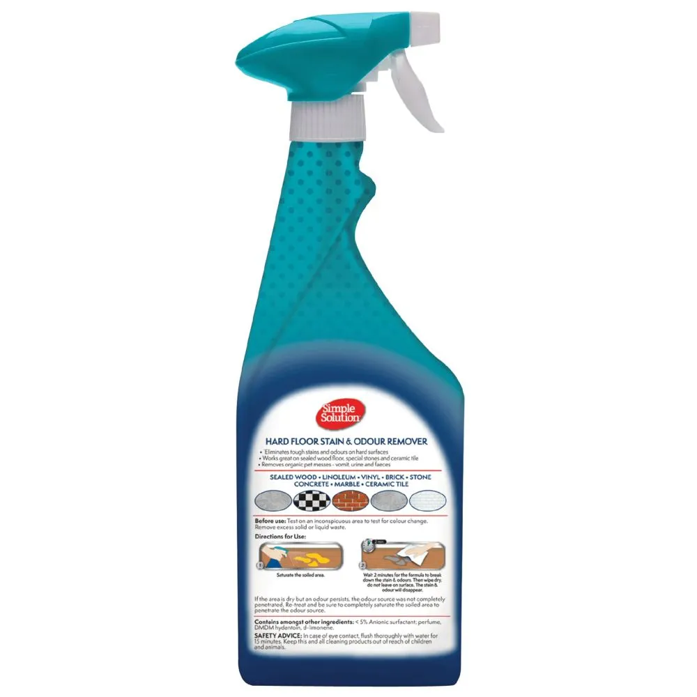 Simple Solution 750ml Stain & Odour Remover for Hardfloors