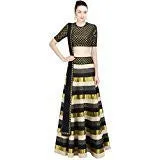 SKY GLOBAL Women's Benglori Silk Printed Semi-stitched Lehenga Choli For Wedding and Party (Lehenga_200_Multi-Colour)