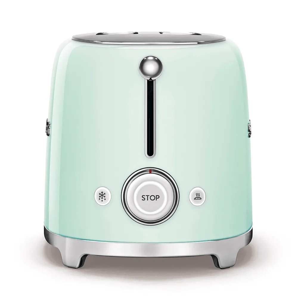 Smeg 950W 2 Slice Toaster - Pastel Green | TSF01PGUK