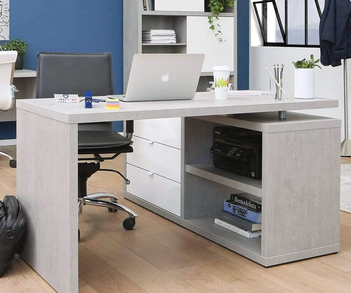 Sten 60" Desk With Storage Return