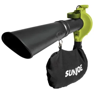 Sun Joe SBJ603E-RM 3-in-1 Electric Blower | 240 MPH | 13 Amp | Vacuum | Mulcher | Green (Certified Refurbished)