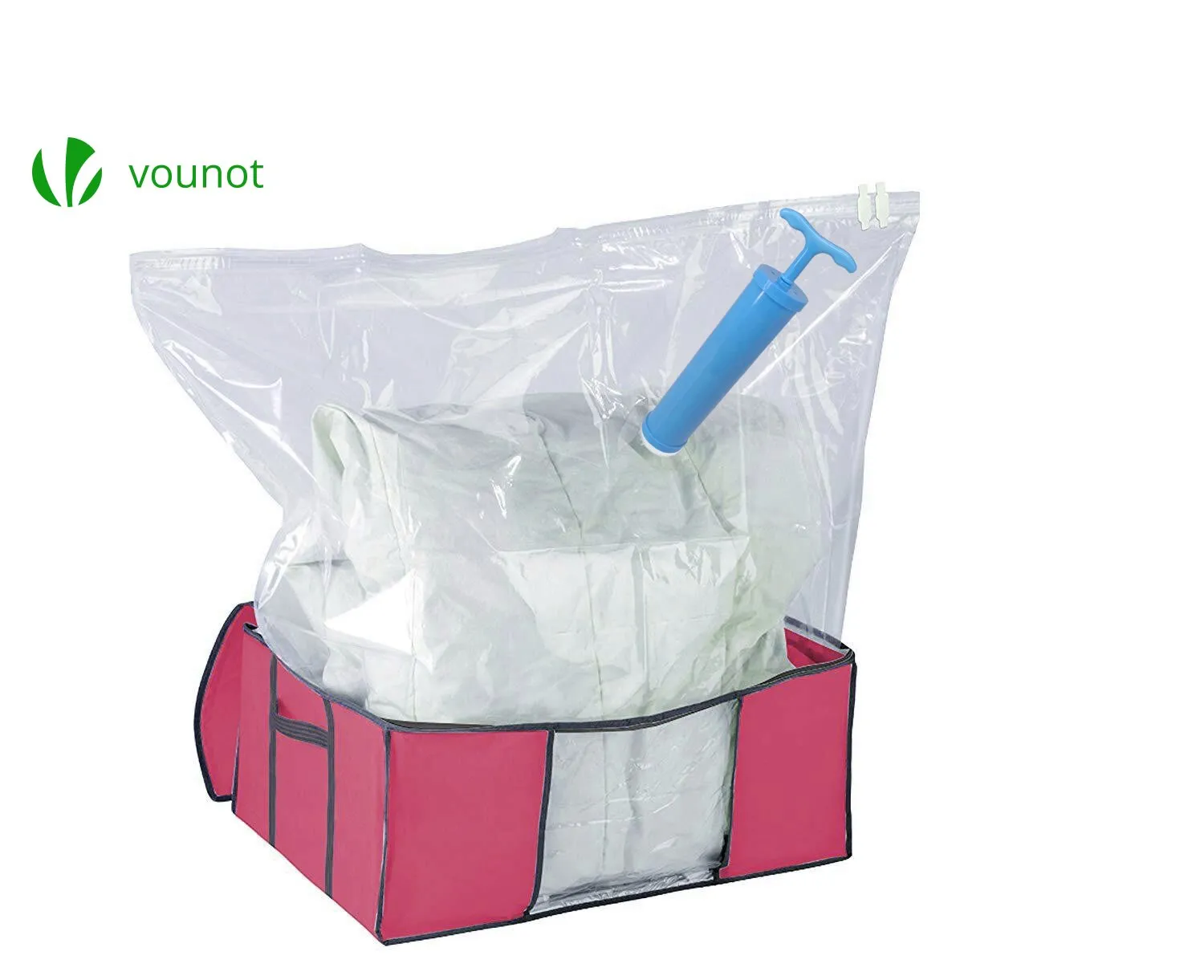 VOUNOT Vacuum Storage Bags for Clothes, Duvets, Pillows, Blankets, Set of 9