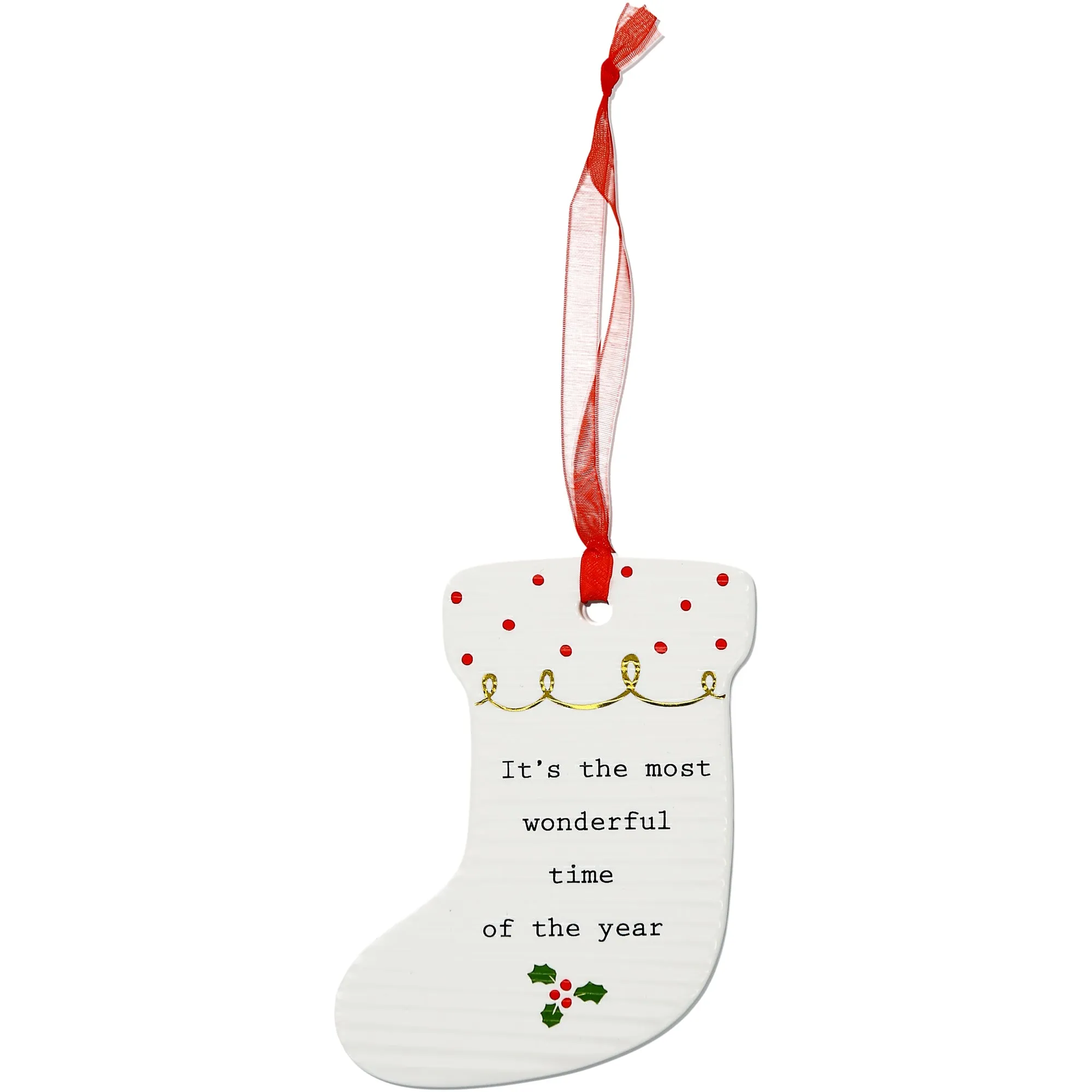 Wonderful Time 3.75" Stocking Ornament